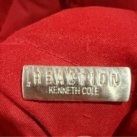 Kenneth Cole Reaction Mixed Fill Down Men’s Quilted Winter Coat. Red Size Large - Picture 4 of 14